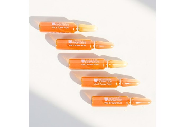 JANSSEN COSMETICS Vita X Power Fluid Ampoules Entatikis Enudatosis ga Prostasia sto Oxeidotiko Stres ga Lamperi Epidermida 7 x 2ml